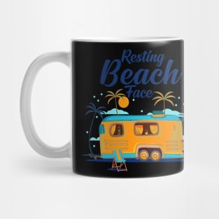 Resting Beach Face Camping Mug